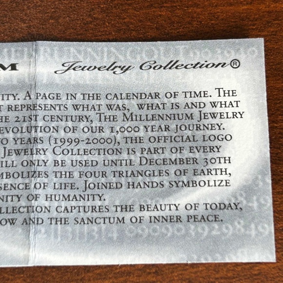 RING, COMMEMORATIVE MILLENNIAL 2000 STERLING SILVER .925, LIMITED EDITION BY IBB - Picture 16 of 16